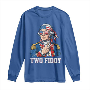 Two Fiddy George Washington Bandana Long Sleeve Shirt Funny Cool Sunglasses American Flag Headband Peace Sign Patriotic