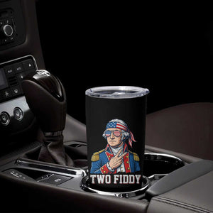 Two Fiddy George Washington Bandana Tumbler Cup Funny Cool Sunglasses American Flag Headband Peace Sign Patriotic