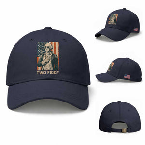 Two Fiddy Vintage George Washington Baseball Cap Funny Sunglasses Peace Sign Retro American Flag Semiquincentennial
