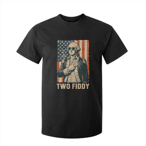 Two Fiddy Vintage George Washington T Shirt For Kid Funny Sunglasses Peace Sign Retro American Flag Semiquincentennial