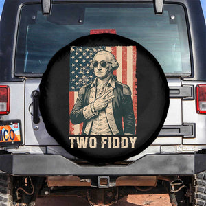 Two Fiddy Vintage George Washington Spare Tire Cover Funny Sunglasses Peace Sign Retro American Flag Semiquincentennial