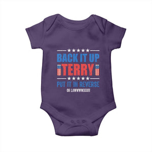 Back It Up Terry Put It In Reverse Oh Lawd Baby Onesie Funny 4th of July Fireworks Patriotic