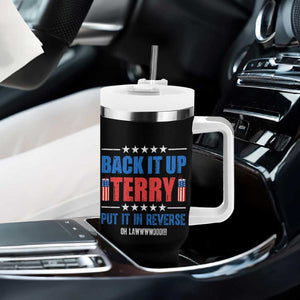 Back It Up Terry Put It In Reverse Oh Lawd Tumbler With Handle Funny 4th of July Fireworks Patriotic