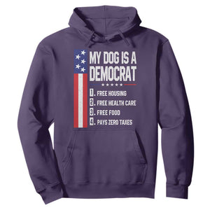 My Dog Is A Democrat Funny Conservative Humor Hoodie Dog Owner Joke Political Satire
