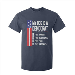 My Dog Is A Democrat Funny Conservative Humor T Shirt For Kid Dog Owner Joke Political Satire