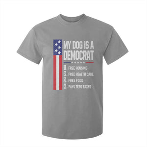 My Dog Is A Democrat Funny Conservative Humor T Shirt For Kid Dog Owner Joke Political Satire