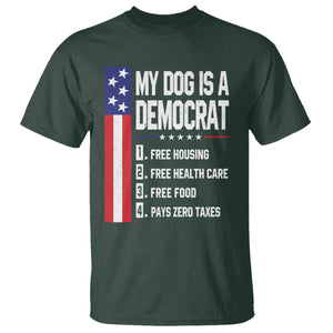 My Dog Is A Democrat Funny Conservative Humor T Shirt Dog Owner Joke Political Satire