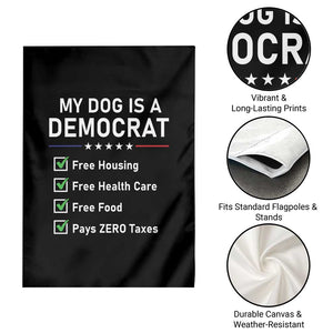 My Dog Is A Democrat Satirical Checklist Garden Flag Funny Conservative Humor Dog Owner Gifts