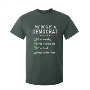 My Dog Is A Democrat Satirical Checklist T Shirt For Kid Funny Conservative Humor Dog Owner Gifts