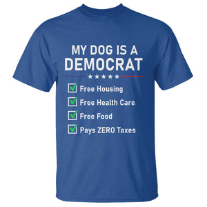 My Dog Is A Democrat Satirical Checklist T Shirt Funny Conservative Humor Dog Owner Gifts
