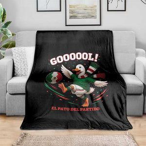Funny Merlin the Duck Mexico Soccer Supporter Throw Blanket El Pato Del Partido Goooool Football Fans TS02 Print Your Wear