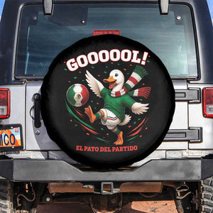 Funny Merlin the Duck Mexico Soccer Supporter Spare Tire Cover El Pato Del Partido Goooool Football Fans TS02 No hole Black Print Your Wear