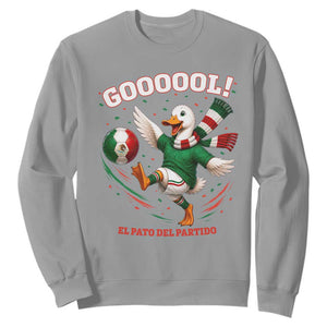 Funny Merlin the Duck Mexico Soccer Supporter Sweatshirt El Pato Del Partido Goooool Football Fans TS02 Sport Gray Print Your Wear