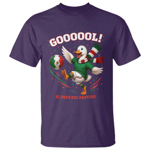 Funny Merlin the Duck Mexico Soccer Supporter T Shirt El Pato Del Partido Goooool Football Fans TS02 Purple Print Your Wear