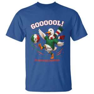 Funny Merlin the Duck Mexico Soccer Supporter T Shirt El Pato Del Partido Goooool Football Fans TS02 Royal Blue Print Your Wear