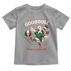 Funny Merlin the Duck Mexico Soccer Supporter Toddler T Shirt El Pato Del Partido Goooool Football Fans TS02 Sport Gray Print Your Wear