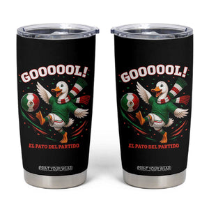 Funny Merlin the Duck Mexico Soccer Supporter Tumbler Cup El Pato Del Partido Goooool Football Fans TS02 Black Print Your Wear