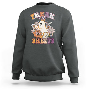 Funny Freak In The Sheet Spooky Boo Sheets Ghost Halloween Sweatshirt TS02 Printyourwear