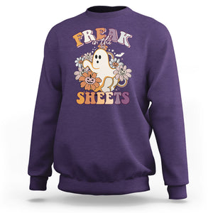 Funny Freak In The Sheet Spooky Boo Sheets Ghost Halloween Sweatshirt TS02 Printyourwear