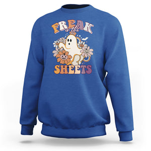 Funny Freak In The Sheet Spooky Boo Sheets Ghost Halloween Sweatshirt TS02 Printyourwear