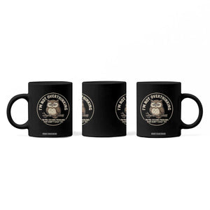 Funny Grumpy Owl Overthinker Coffee Mug Im Not Overthinking Im Pre Solving Problems Introvert Anxiety Humor