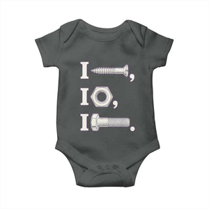 Funny Handyman Mechanic Adult Humor Baby Onesie I Screw I Nut I Bolt Rebus Hardware Innuendo Offensive Joke