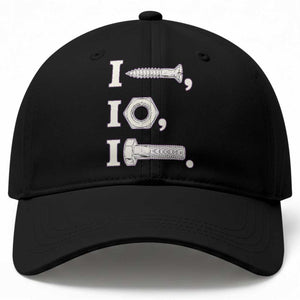 Funny Handyman Mechanic Adult Humor Baseball Cap I Screw I Nut I Bolt Rebus Hardware Innuendo Offensive Joke
