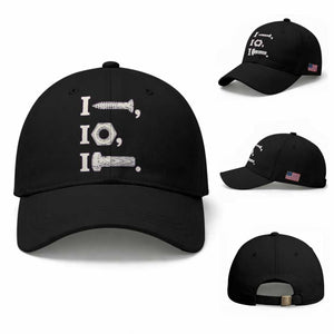 Funny Handyman Mechanic Adult Humor Baseball Cap I Screw I Nut I Bolt Rebus Hardware Innuendo Offensive Joke