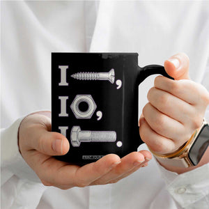 Funny Handyman Mechanic Adult Humor Coffee Mug I Screw I Nut I Bolt Rebus Hardware Innuendo Offensive Joke