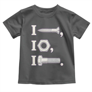 Funny Handyman Mechanic Adult Humor Toddler T Shirt I Screw I Nut I Bolt Rebus Hardware Innuendo Offensive Joke