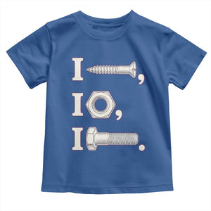 Funny Handyman Mechanic Adult Humor Toddler T Shirt I Screw I Nut I Bolt Rebus Hardware Innuendo Offensive Joke