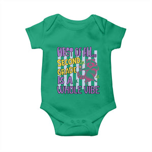 Cute Raccoon 2nd Grade Student Teacher Preppy Style Baby Onesie First of All Second Grade Is A Whole Vibe Back To School