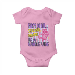 Cute Raccoon 2nd Grade Student Teacher Preppy Style Baby Onesie First of All Second Grade Is A Whole Vibe Back To School
