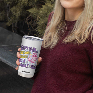 Cute Raccoon 2nd Grade Student Teacher Preppy Style Tumbler Cup First of All Second Grade Is A Whole Vibe Back To School
