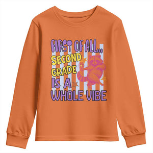 Cute Raccoon 2nd Grade Student Teacher Preppy Style Youth Sweatshirt First of All Second Grade Is A Whole Vibe Back To School