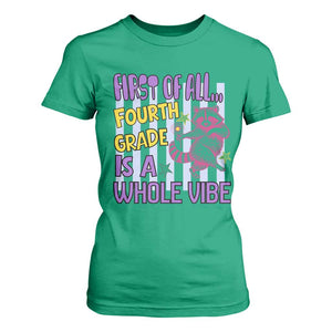 Cute Raccoon 4th Grade Student Teacher Preppy Style T Shirt For Women First of All Fourth Grade Is A Whole Vibe Back To School