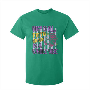 Cute Raccoon 5th Grade Student Teacher Preppy Style T Shirt For Kid First of All Fifth Grade Is A Whole Vibe Back To School