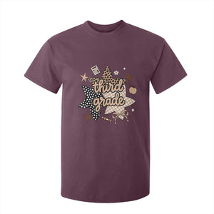 Third Grade Leopard Checkered Star Coquette T Shirt For Kid Cute 3rd Grade Girl Back to School Gift