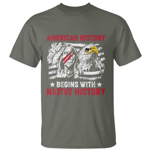 Native American T Shirt American History Native History US Flag TS02 Military Green Printyourwear