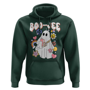 Ghost Halloween Costume Hoodie Spooky Season Hippie Boujee Boo-Jee TS02 Dark Forest Green Print Your Wear