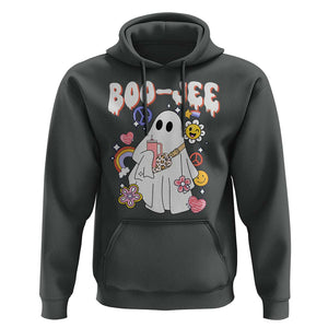Ghost Halloween Costume Hoodie Spooky Season Hippie Boujee Boo-Jee TS02 Dark Heather Print Your Wear