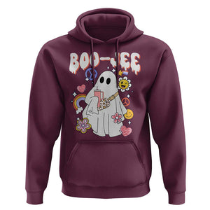 Ghost Halloween Costume Hoodie Spooky Season Hippie Boujee Boo-Jee TS02 Maroon Print Your Wear