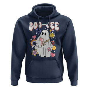 Ghost Halloween Costume Hoodie Spooky Season Hippie Boujee Boo-Jee TS02 Navy Print Your Wear