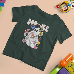Ghost Halloween Costume T Shirt For Kid Spooky Season Hippie Boujee Boo-Jee TS02 Dark Forest Green Print Your Wear