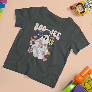 Ghost Halloween Costume T Shirt For Kid Spooky Season Hippie Boujee Boo-Jee TS02 Dark Heather Print Your Wear