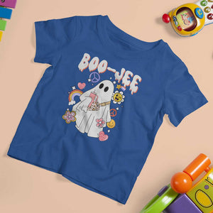 Ghost Halloween Costume T Shirt For Kid Spooky Season Hippie Boujee Boo-Jee TS02 Royal Blue Print Your Wear