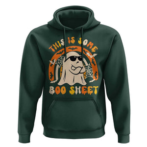 Ghost Halloween Costume Hoodie Funny This is Some Boo Sheet TS02 Dark Forest Green Print Your Wear