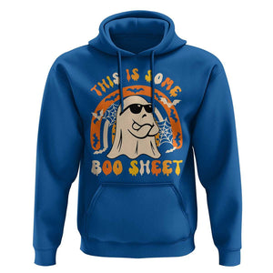 Ghost Halloween Costume Hoodie Funny This is Some Boo Sheet TS02 Royal Blue Print Your Wear