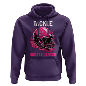 Tackle Breast Cancer Hoodie Pink Ribbon Awareness American Football Helmet TS02 Purple Print Your Wear