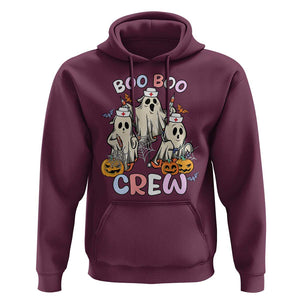 Halloween Nurse Hoodie Boo Boo Crew Ghost Halloween Costume Funny Nursing TS02 Maroon Print Your Wear